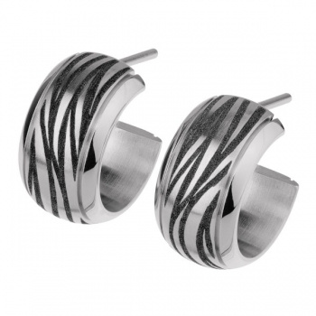 Ernstes Design Damen Ohrstecker Halb Creolen Silber E483 Ernstes Design Damen Ohrstecker Halb Creolen Silber E483