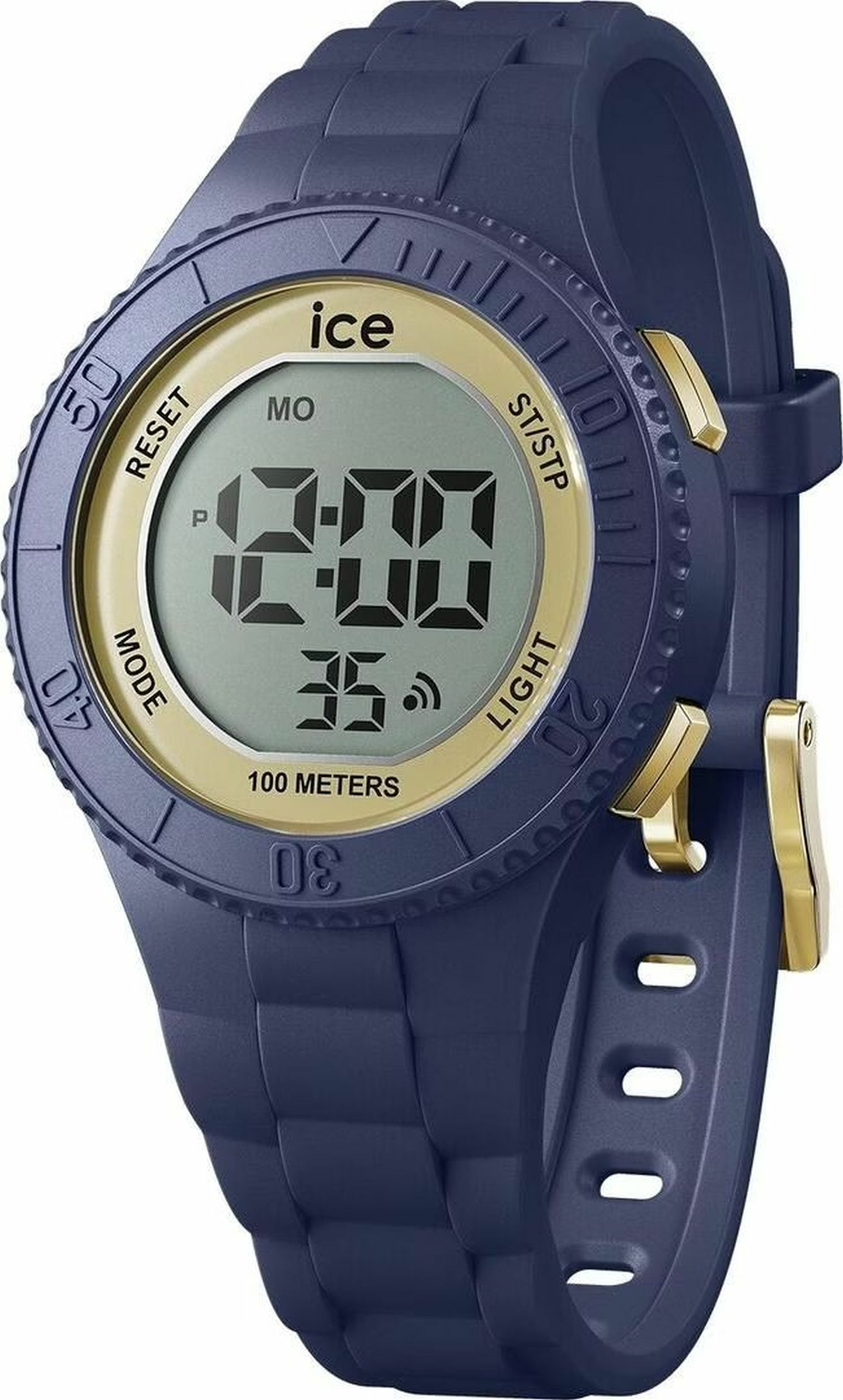 Ice-Watch Digitaluhr Damen ICE digit Dark blue gold Small dunkelblau gold 021618 – Bild 2