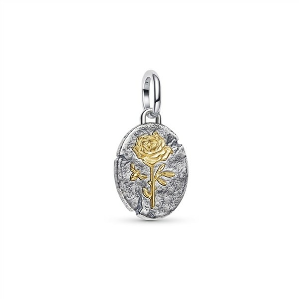 Pandora Medaillon Anhänger Zweifarbig Rose 764087C00 Pandora Medaillon Anhänger Zweifarbig Rose 764087C00
