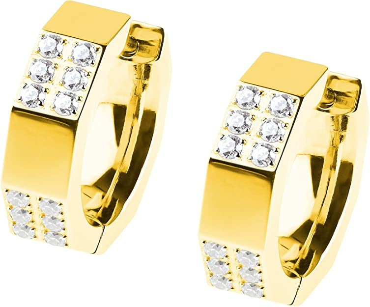 Ernstes Design Damen Creolen Evia mit Zirkonia Gold E607 – Bild 2