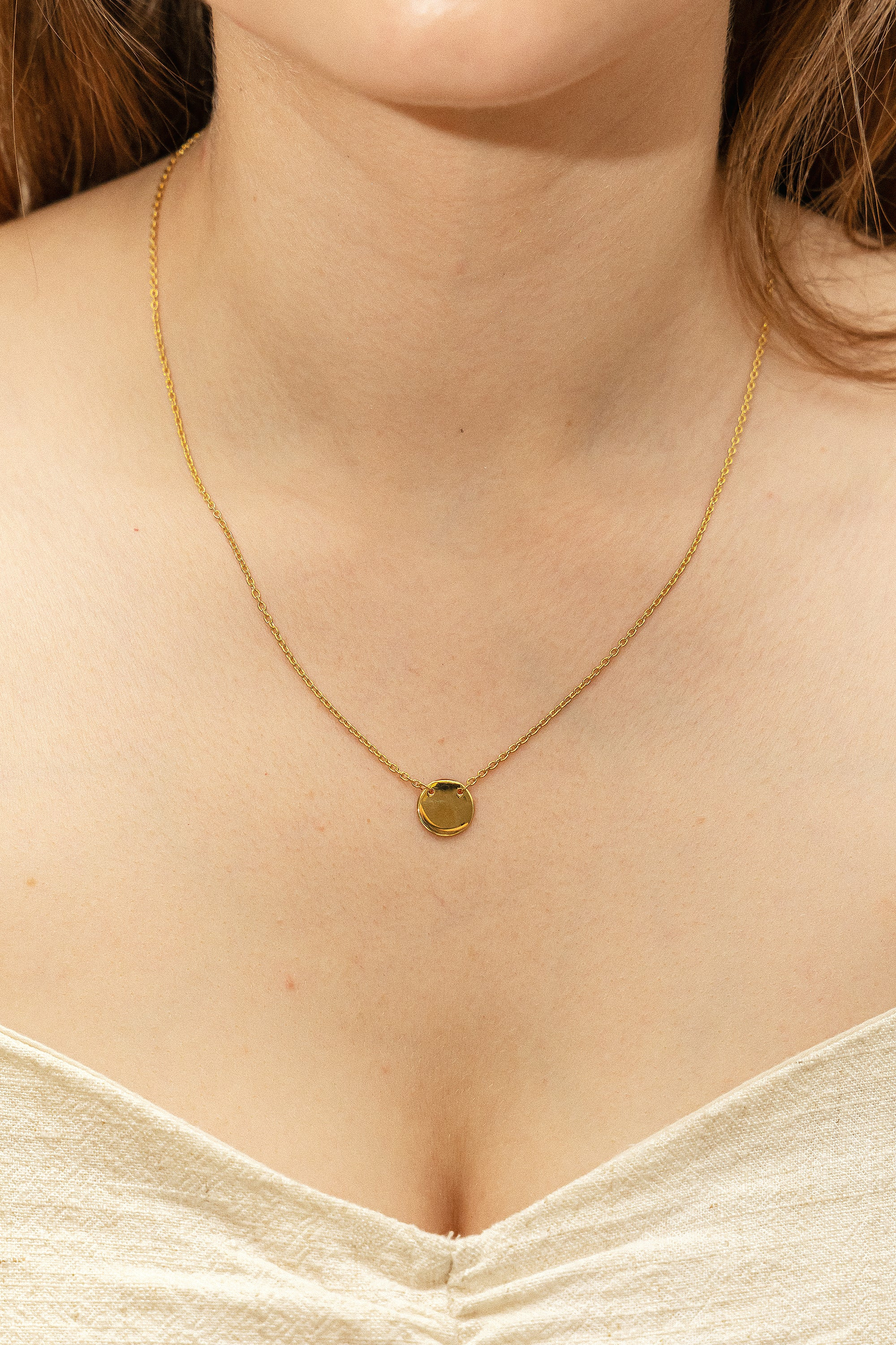 Halskette 925 Sterling Silber gelb vergoldet Plättchen Boho small 41185095286878 – Bild 2