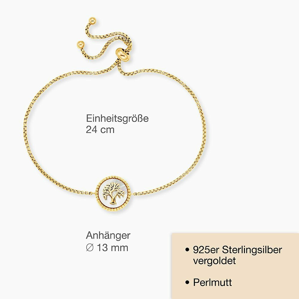 Armband Lebensbaum | Silber Gold plated | – Bild 2