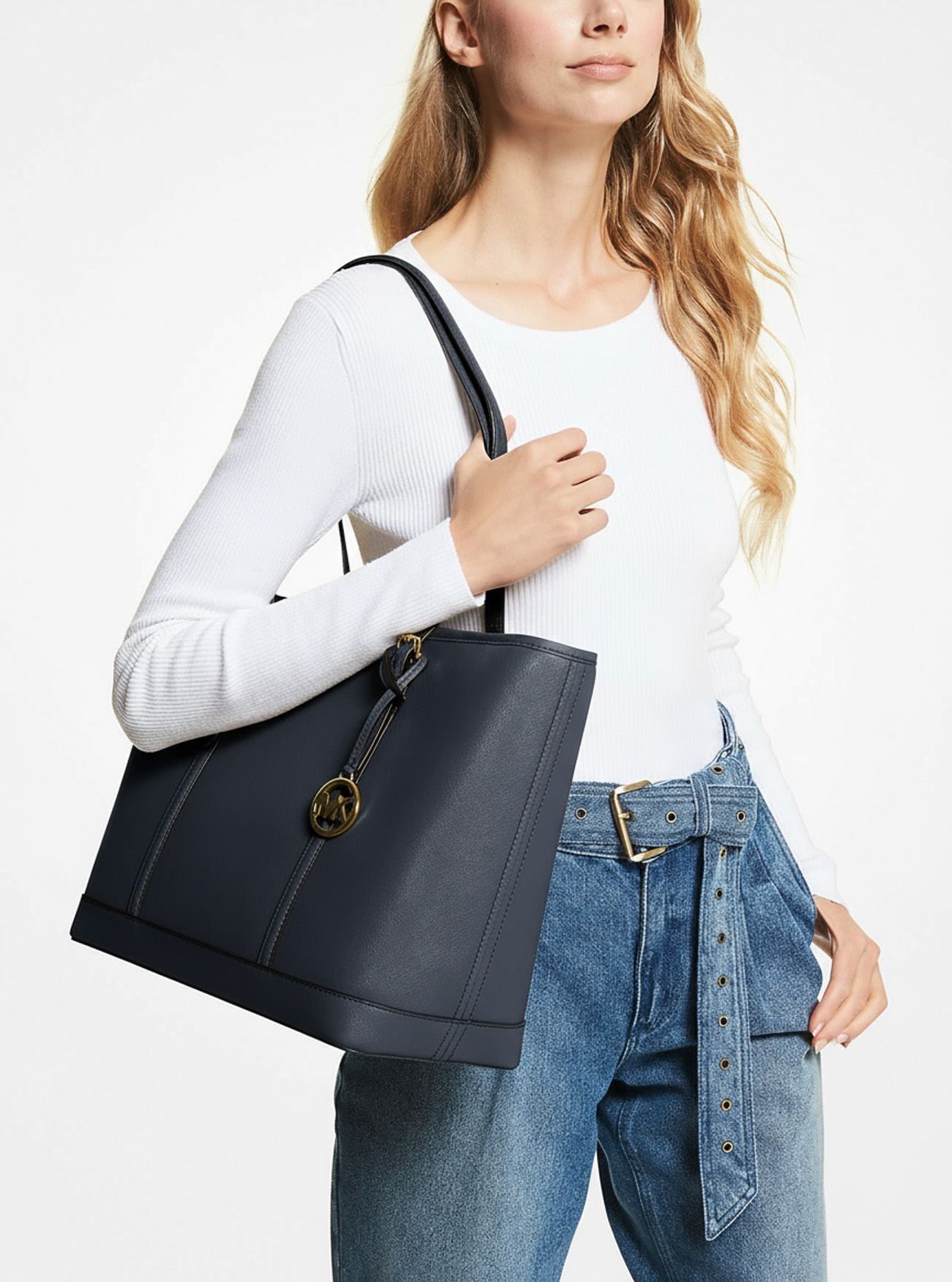 Michael Kors Tote Bag Damen Jet Set Travel Large Navy 35F0GTVT9L‑NAVY Michael Kors Tote Bag Damen Jet Set Travel Large Navy 35F0GTVT9L‑NAVY