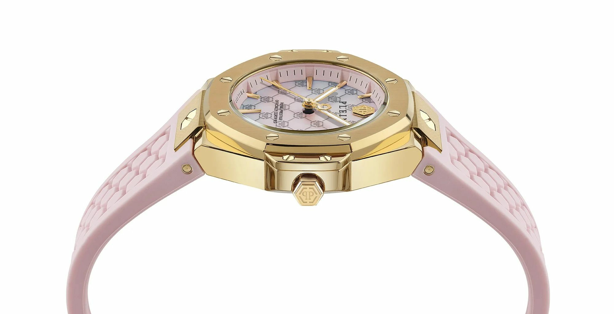 Philipp Plein Damenuhr Royal Prestige PW4FA0225 Gold / Pink (Silikon) – Bild 3