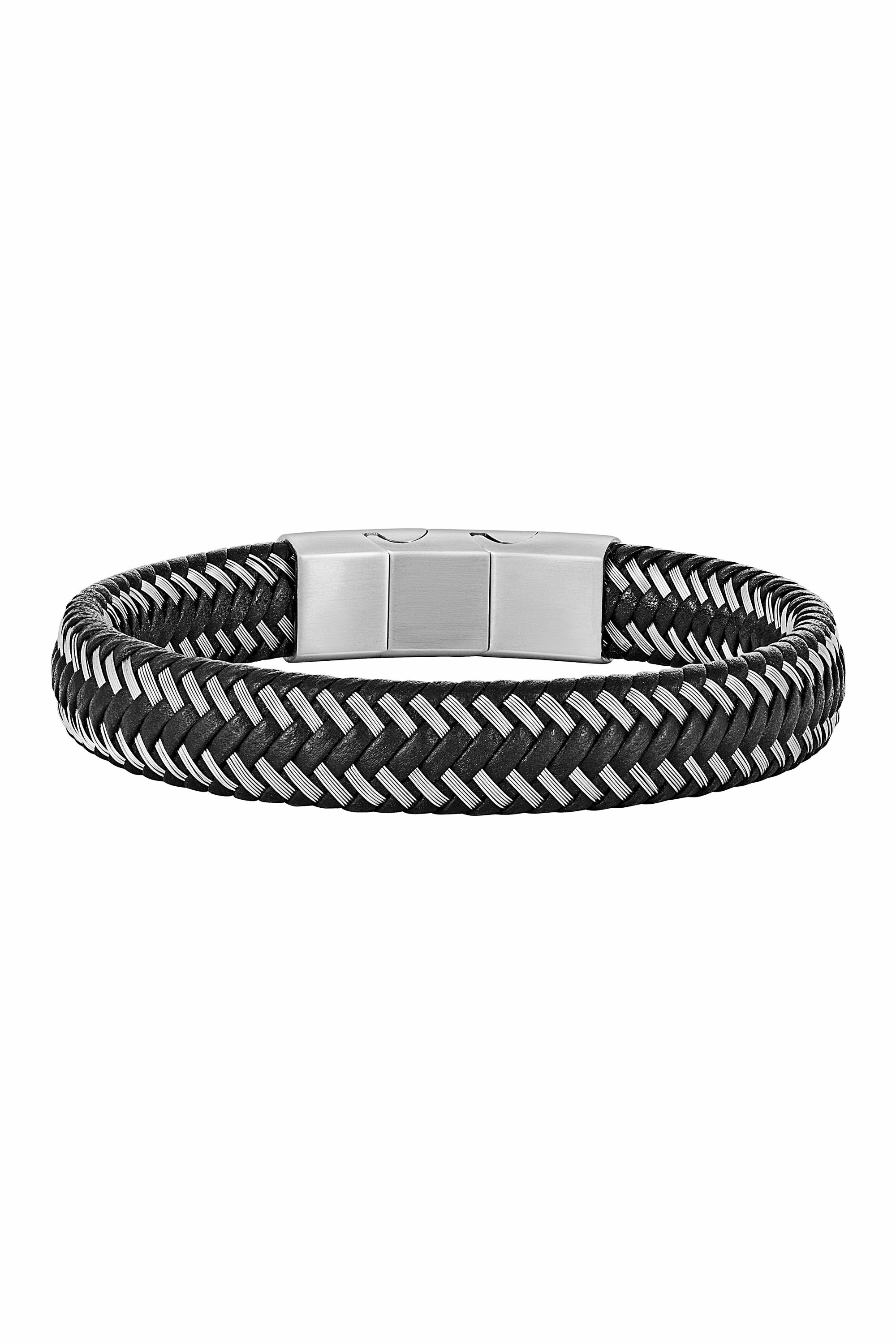 Armband Leder schwarz 21cm + Verlängerung 41185181532254 – Bild 2