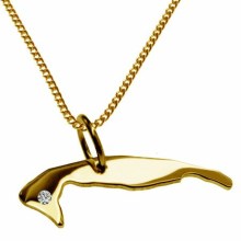 50cm Kette + Wangerooge mit Brillant 585 Gold 50cm Kette + Wangerooge mit Brillant 585 Gold