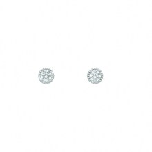 Damen 585 Weißgold Ohrringe  Ohrstecker mit Zirkonia Ø 4,3 mm Damen 585 Weißgold Ohrringe  Ohrstecker mit Zirkonia Ø 4,3 mm