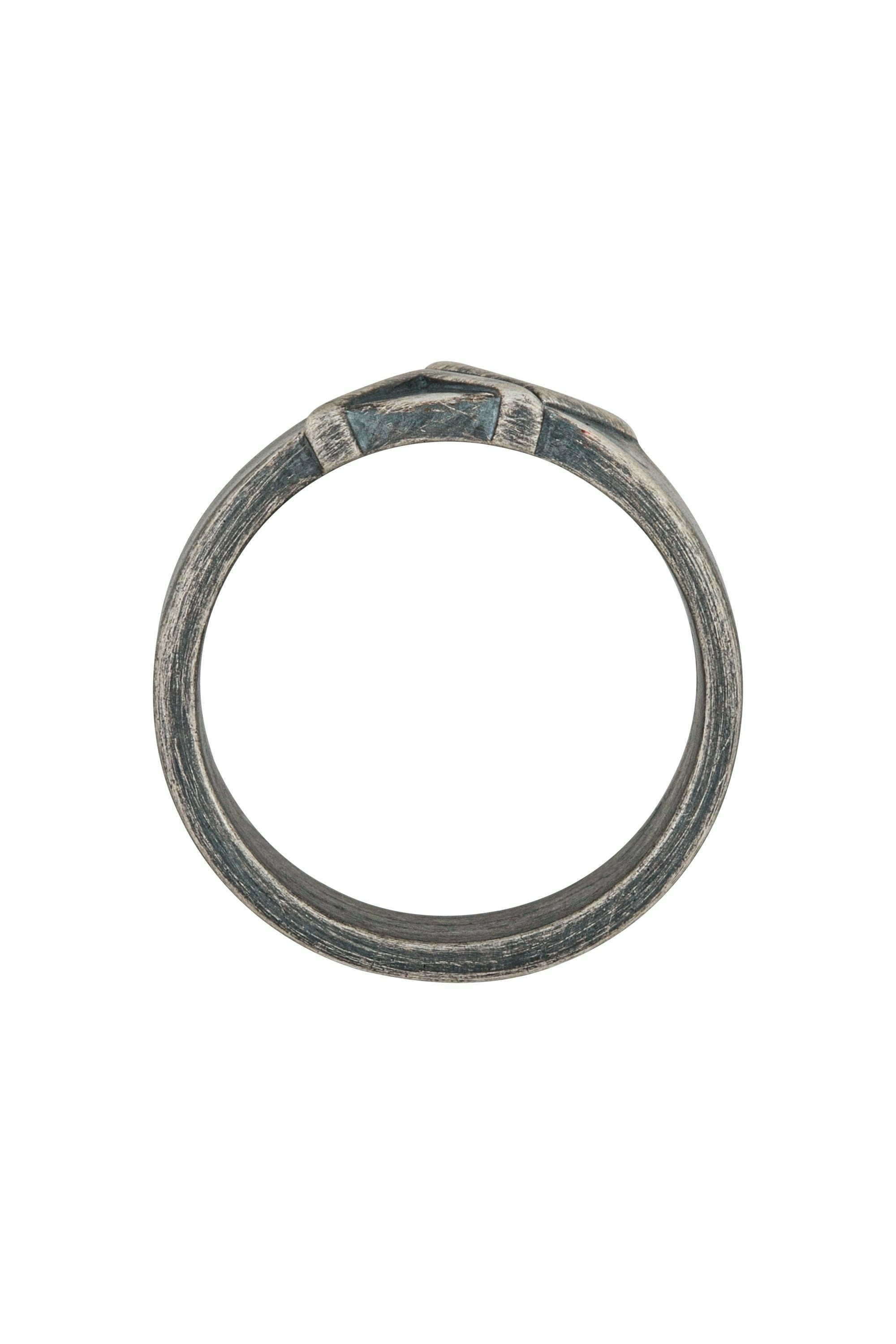 Ring 925/- Sterling Silber matt oxidiert Dreieck 41184573980766 – Bild 3