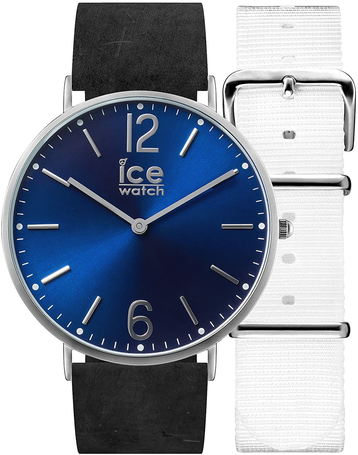 Ice-Watch Herren Armbanduhr ICE CITY 41MM 001371 Leder und Nylon Armband Ice-Watch Herren Armbanduhr ICE CITY 41MM 001371 Leder und Nylon Armband