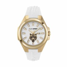 Plein Sport Uhr Herren TIGERMASTER PS7BA0224 Weiß / Gold Plein Sport Uhr Herren TIGERMASTER PS7BA0224 Weiß / Gold
