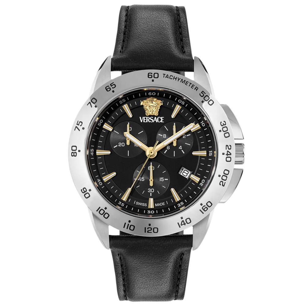 Versace Uhr Herren V‑Sport Chrono Schwarz/Silber VEKIA0125 – Bild 3