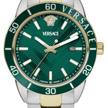 Versace Herren Quarzuhr Greca Urban Gold Silber VEYCA0524 Versace Herren Quarzuhr Greca Urban Gold Silber VEYCA0524