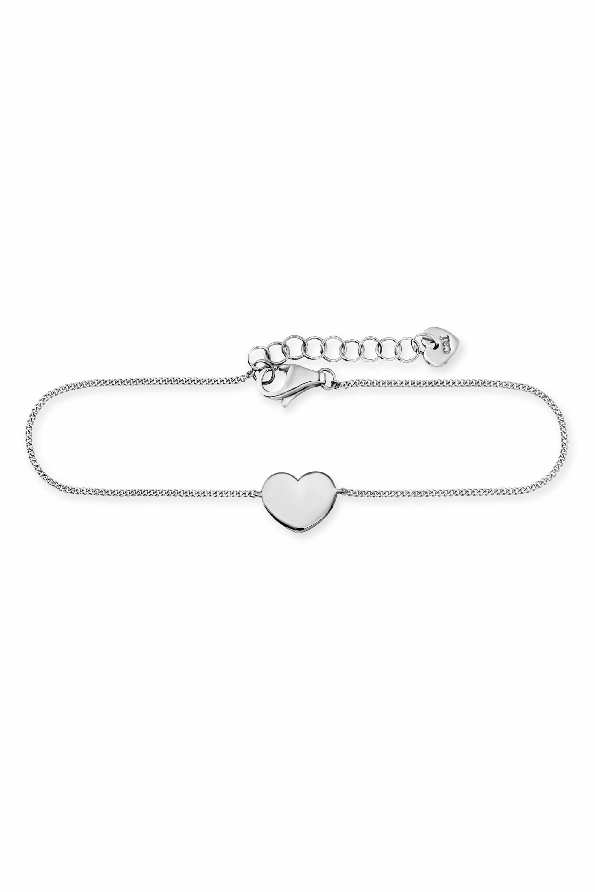 Armband 925 Silber rhodiniert mit Herz Motiv 41184316784734