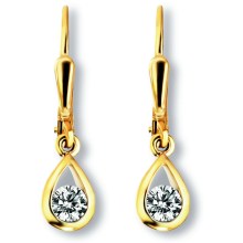 Zirkonia Ohrringe   Ohrhänger aus 333 Gelbgold Zirkonia Ohrringe   Ohrhänger aus 333 Gelbgold