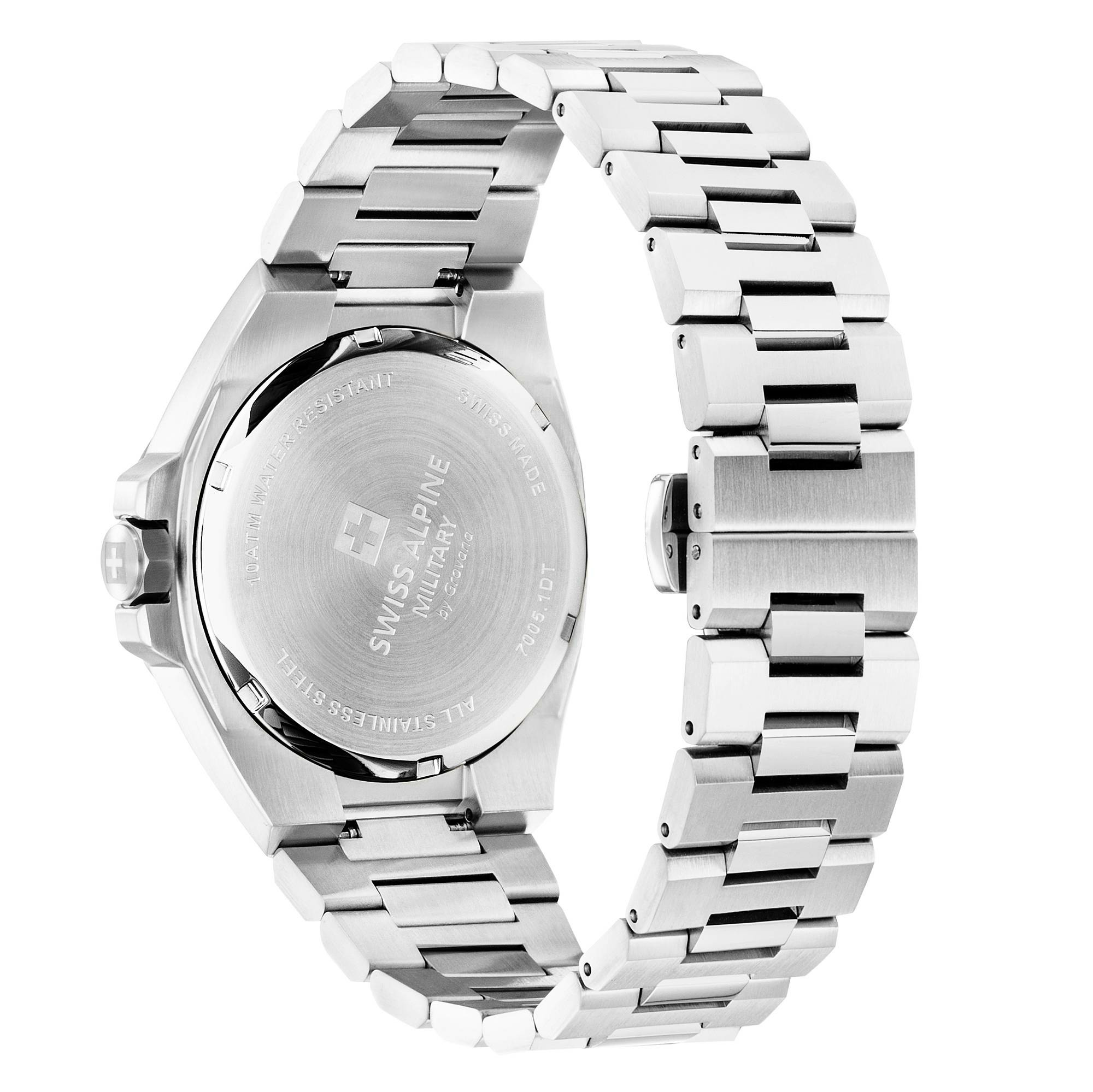 Swiss Alpine Military Herren Armbanduhr 42 mm Avenger silber 7005.1135 – Bild 3