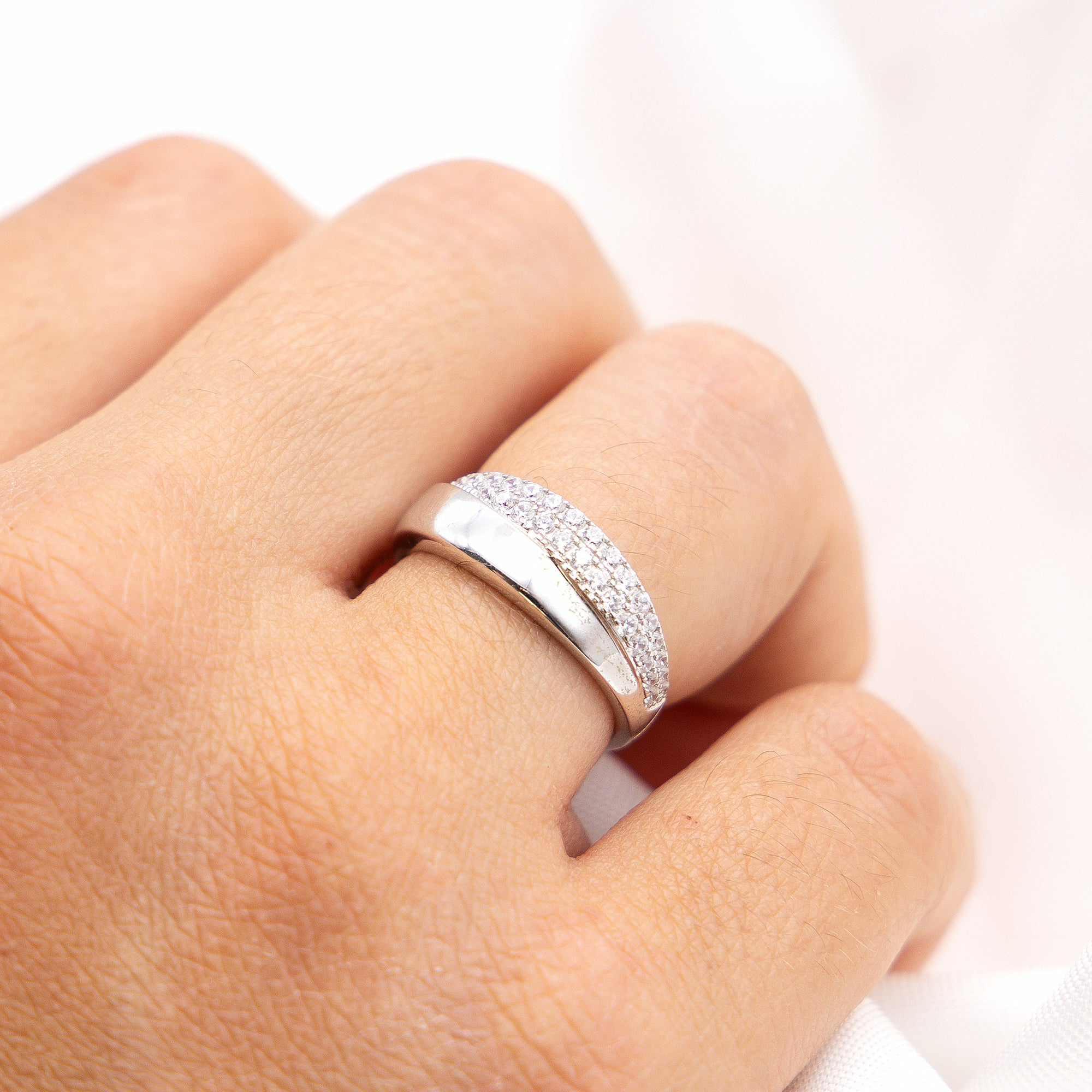 Zeeme Silver Silber 925 rhodiniert mit Zirkonia weiß Ring 41676926353502 – Bild 2