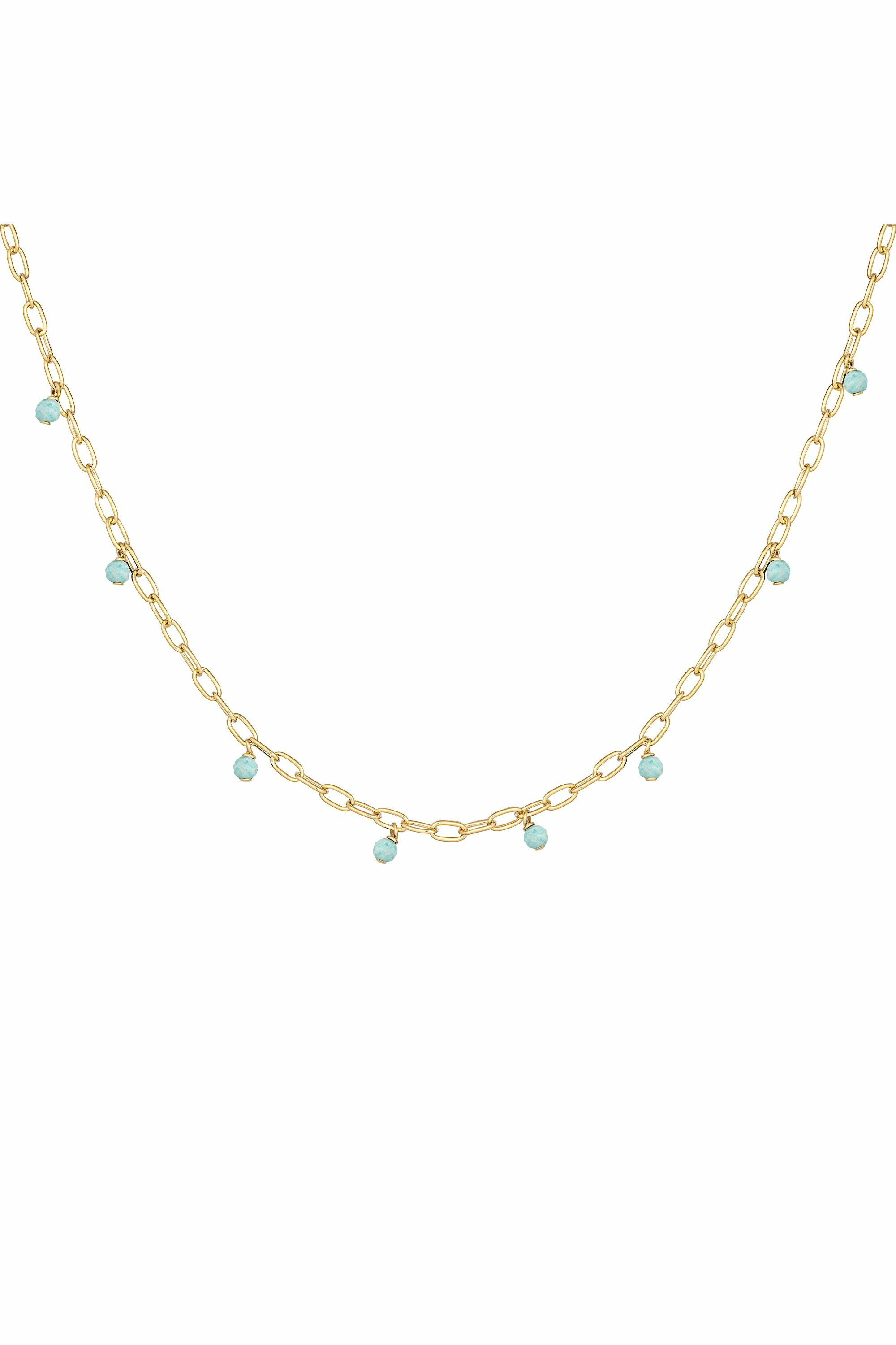 Collier 925 Silber vergoldet Amazonit 41185001865310 Collier 925 Silber vergoldet Amazonit 41185001865310