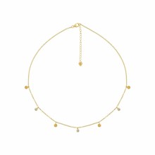 Collier 925/- Sterling Silber vergoldet Anhänger Plättchen Zirkonia 411848019805... Collier 925/- Sterling Silber vergoldet Anhänger Plättchen Zirkonia 411848019805...