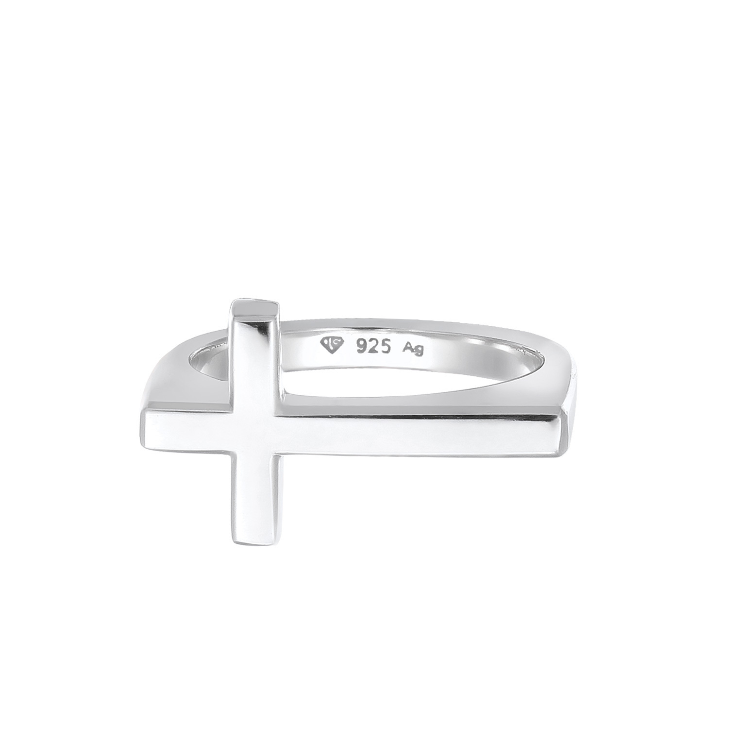 Ring Herren Kreuz Modern Schlicht 925 Silber Ring Herren Kreuz Modern Schlicht 925 Silber