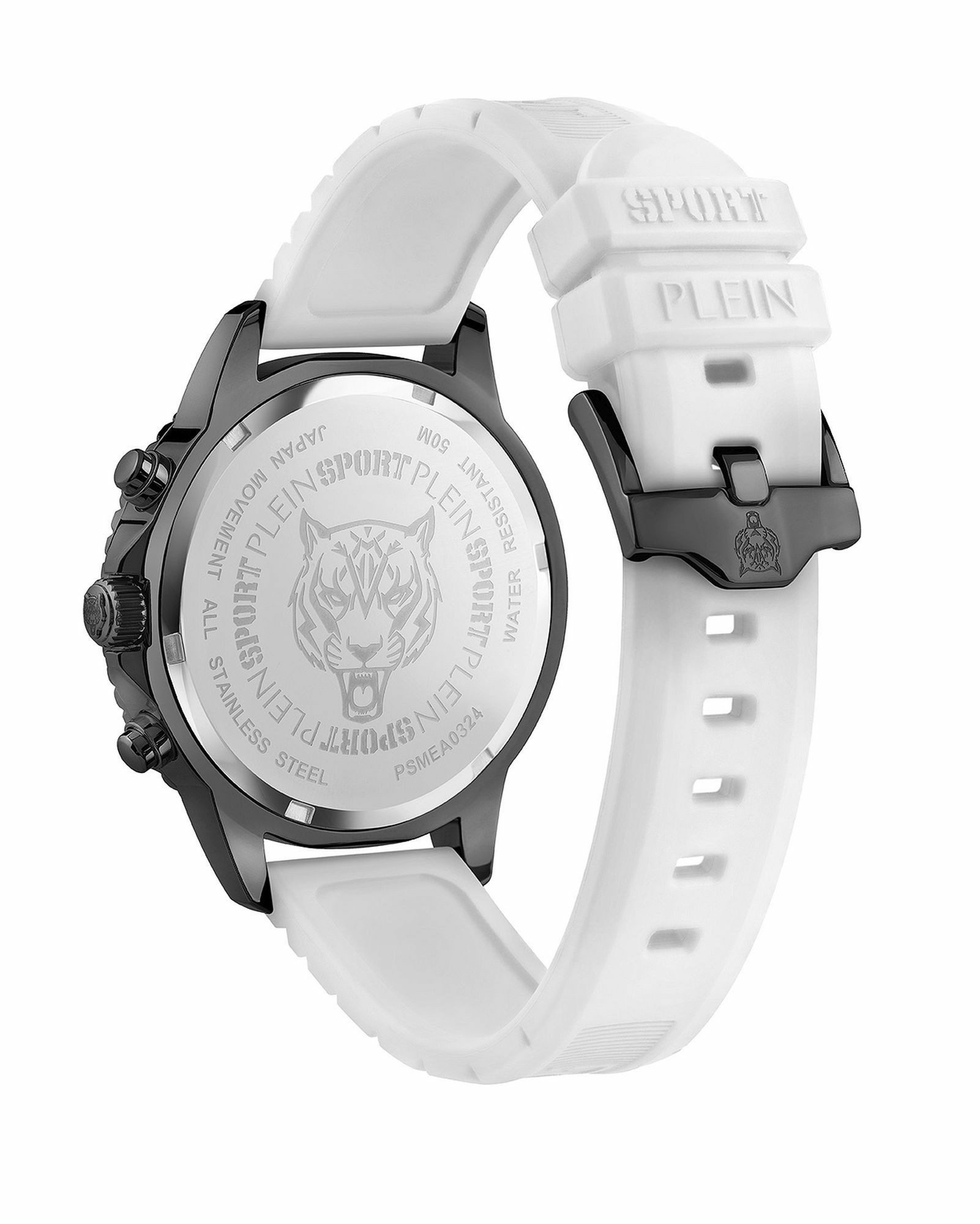 Plein Sport Herren Chronograph GLAM CHRONO PSMEA0324 Schwarz / Weiß 44 mm – Bild 3