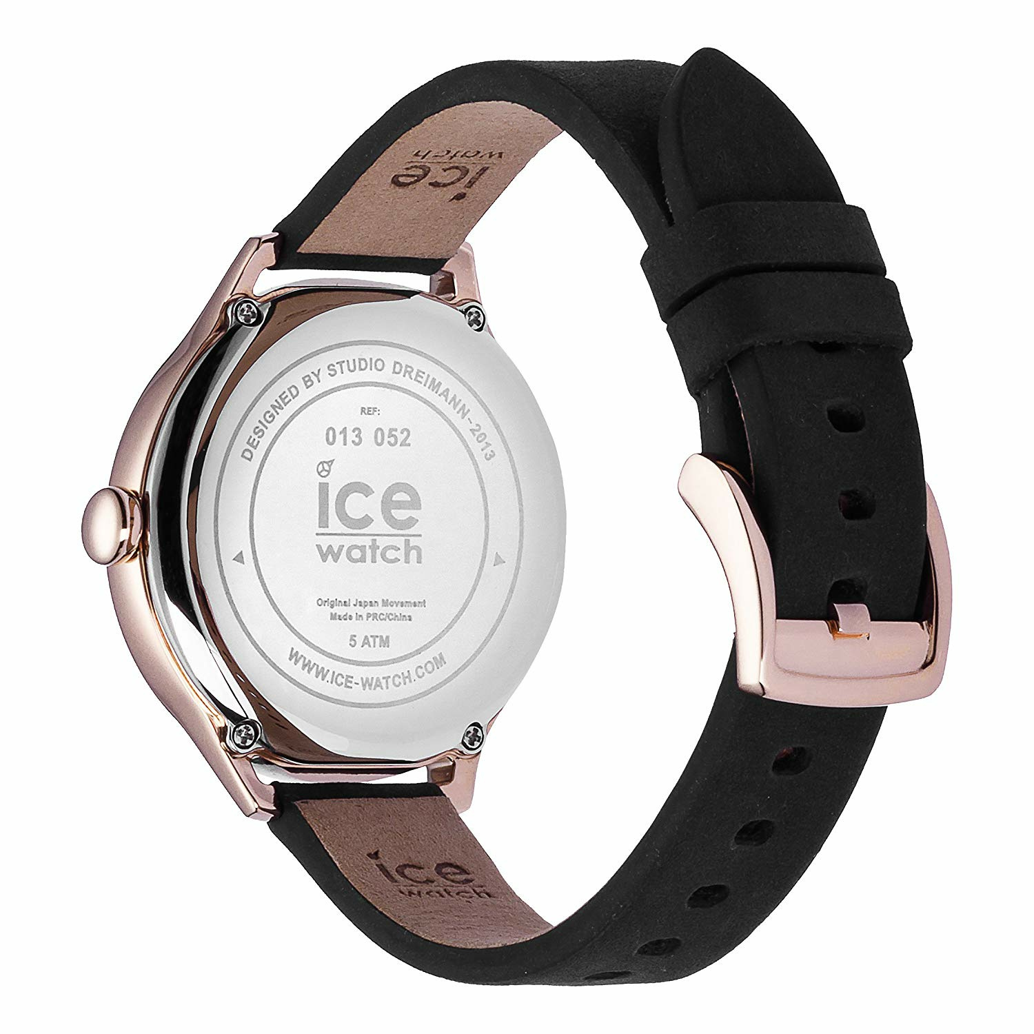 Ice-Watch - Ice Time Black Rose-Gold - Schwarz Damenuhr mit Lederarmband - 01305... – Bild 3
