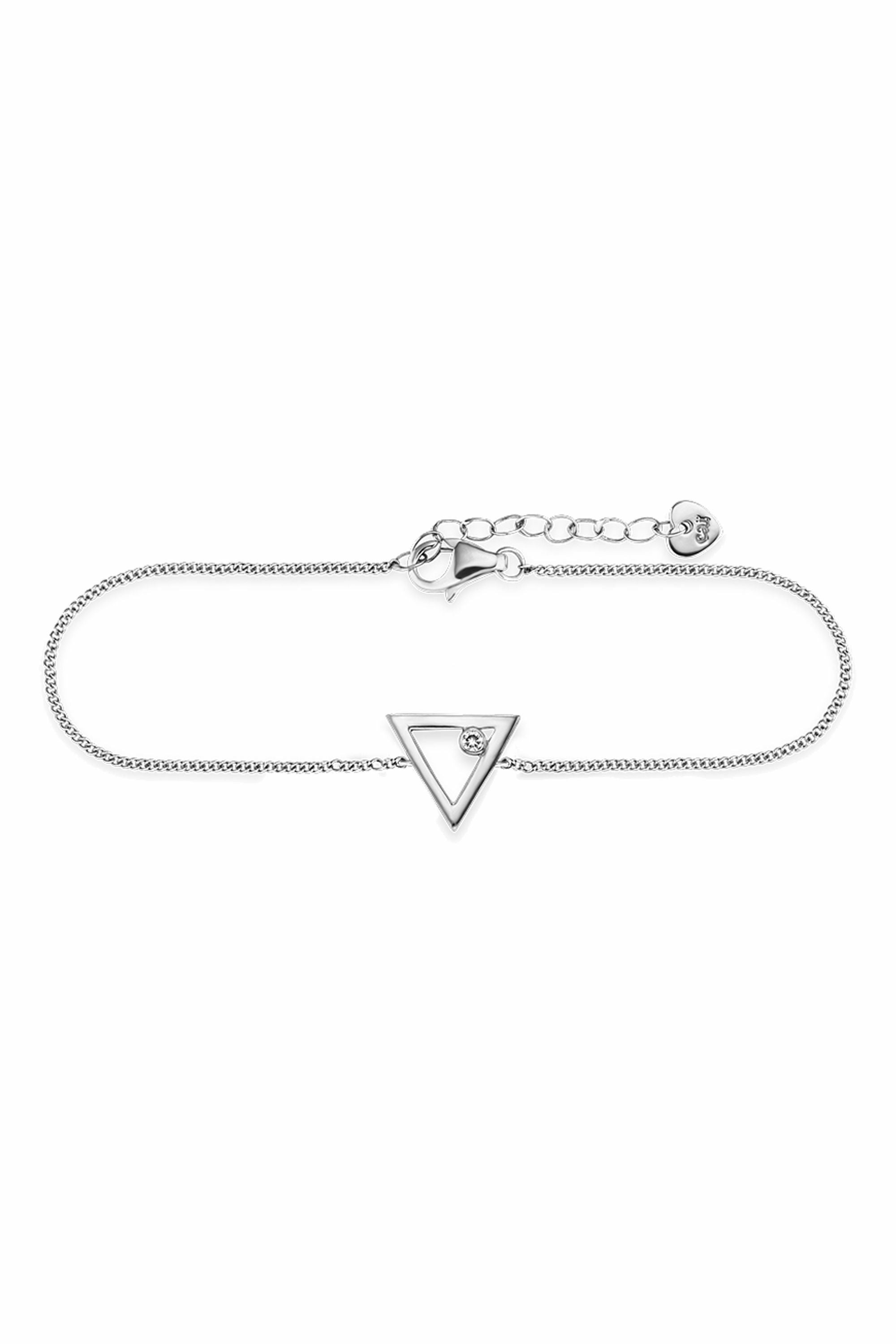 Armband 925 Sterling Silber rhodiniert Zirkonia Dreieck 41178866057310 – Bild 2