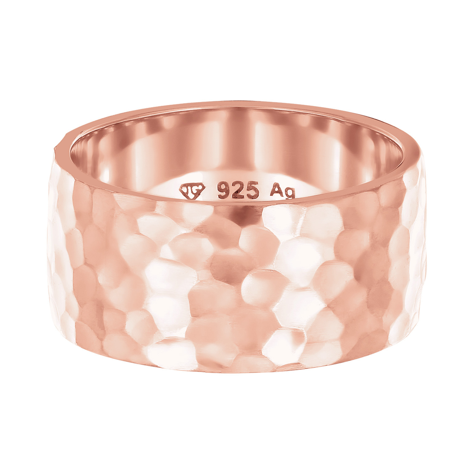 Ring Basic Bandring Gehämmert Trend Cool 925 Silber Ring Basic Bandring Gehämmert Trend Cool 925 Silber