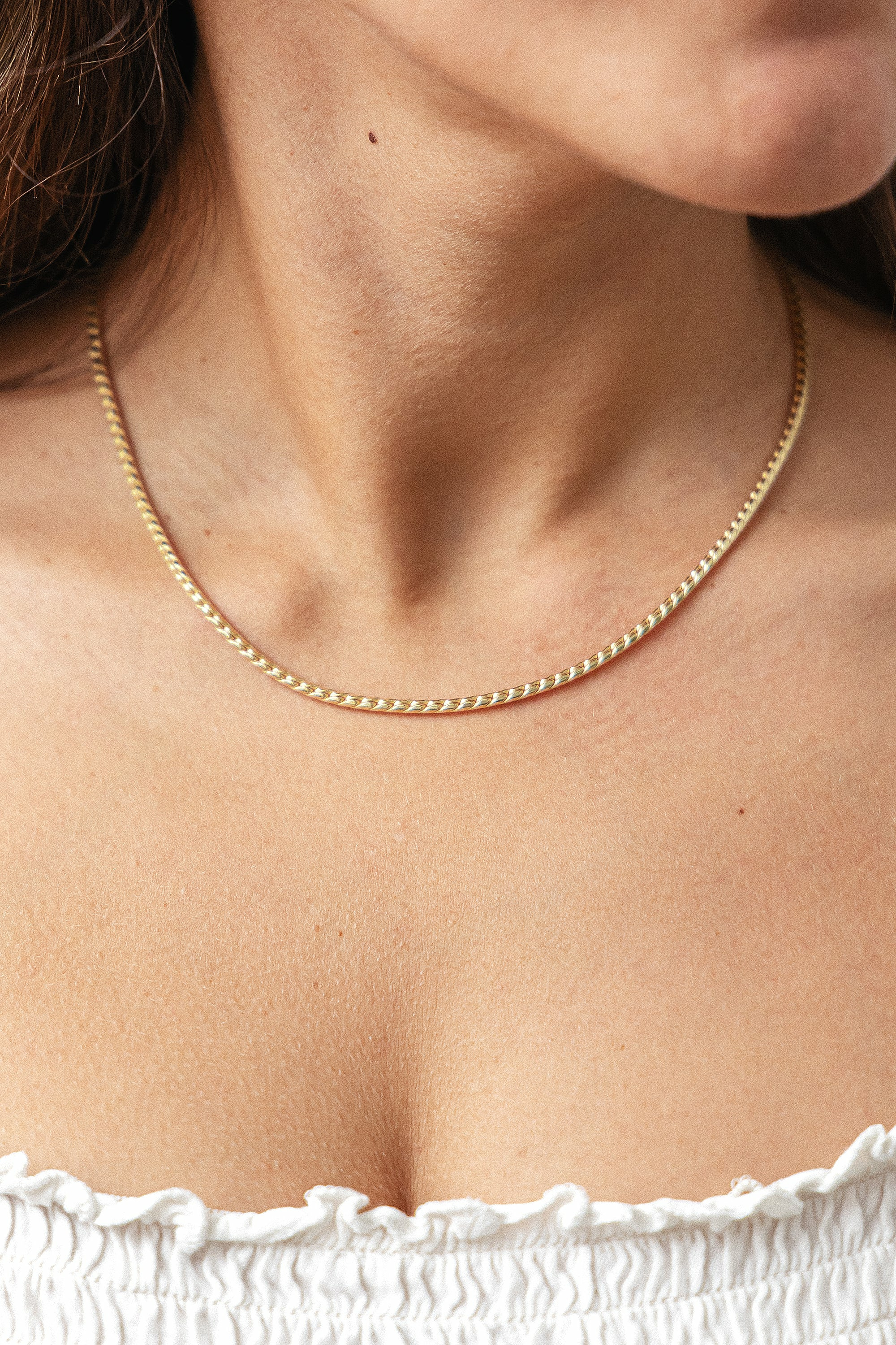 Collier 925 Silber vergoldet Panzerkette rund 41184836354142 – Bild 2