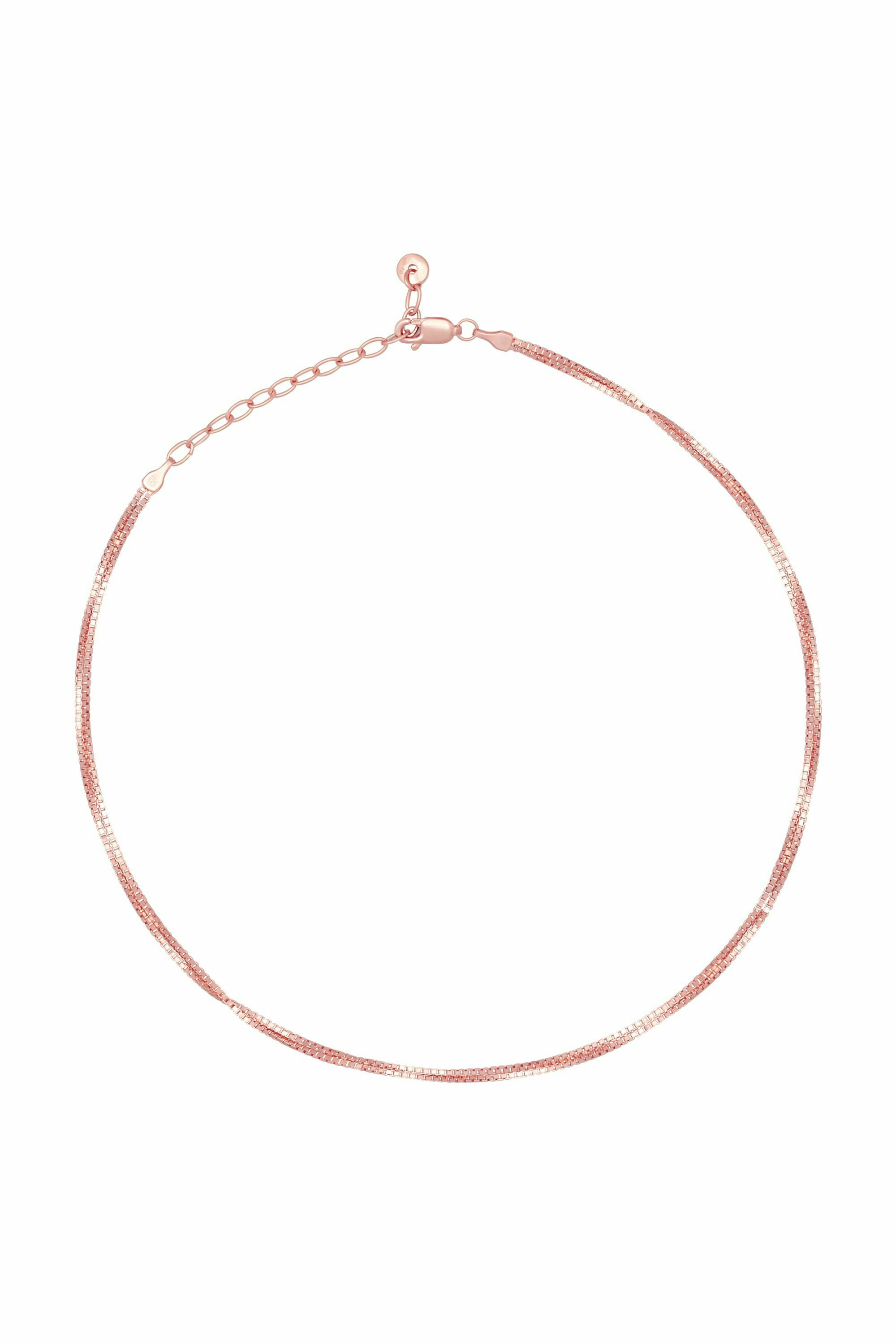 Collier Choker 925/- Sterling Silber Venezianer Kette rosé vergoldet zweireihig ... – Bild 3