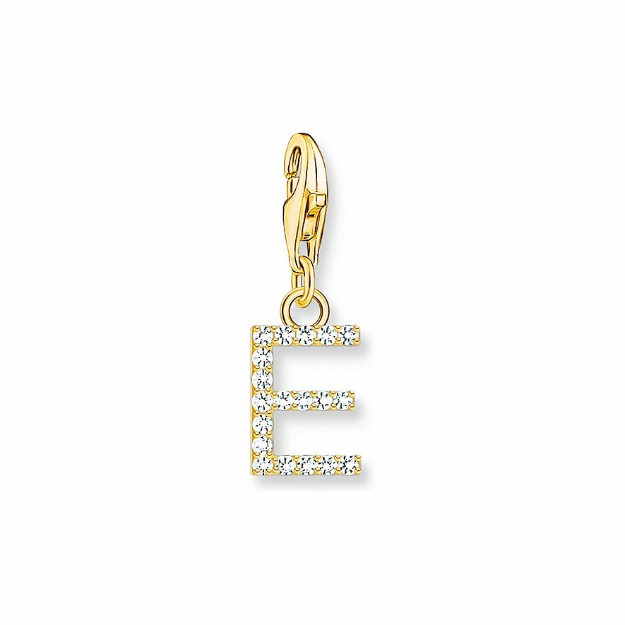 Thomas Sabo Damen Zirkonia Charm Buchstabe E Gelbgold 1968-414-14 Thomas Sabo Damen Zirkonia Charm Buchstabe E Gelbgold 1968-414-14