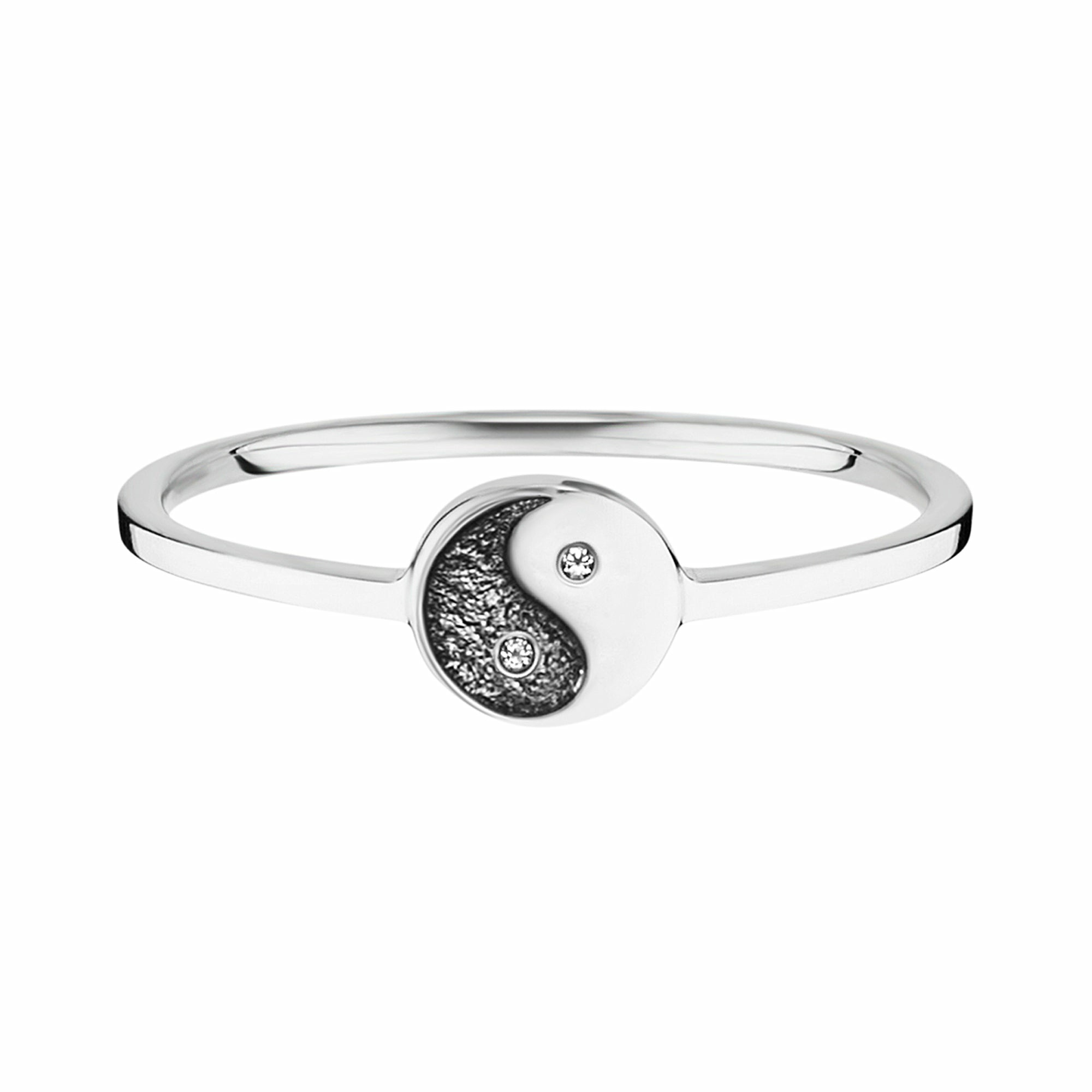 Ring 925/- Sterling Silber rhodiniert Zirkonia Yin Yang 41184479281246 Ring 925/- Sterling Silber rhodiniert Zirkonia Yin Yang 41184479281246