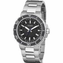 Guess Herren Armbanduhr Active Life Track silber, schwarz 44 mm GW0426G1 Guess Herren Armbanduhr Active Life Track silber, schwarz 44 mm GW0426G1