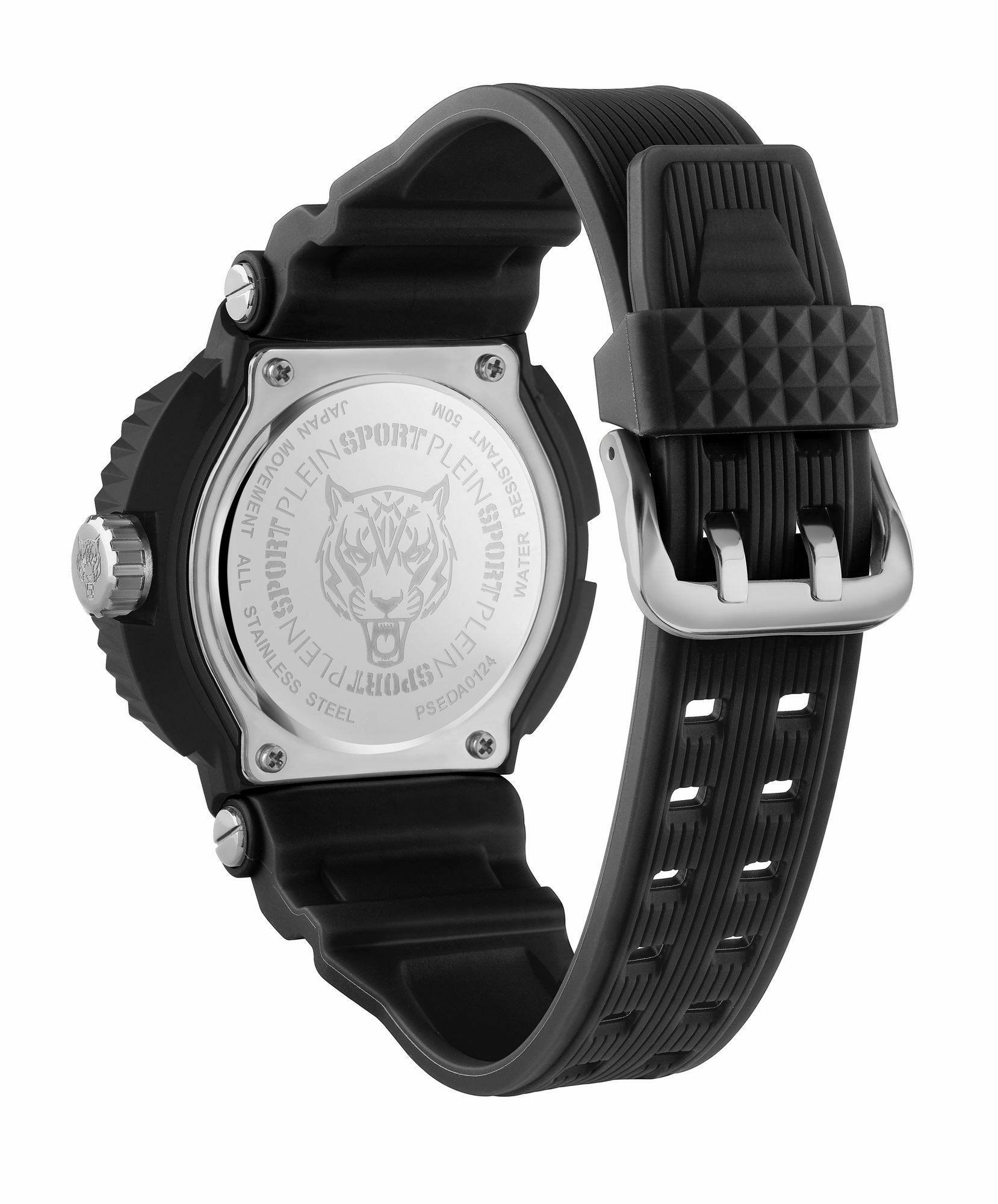 Philipp Plein Unisex Uhr Tiger Power PSEDA0124 Schwarz Kunststoff 45 mm – Bild 3