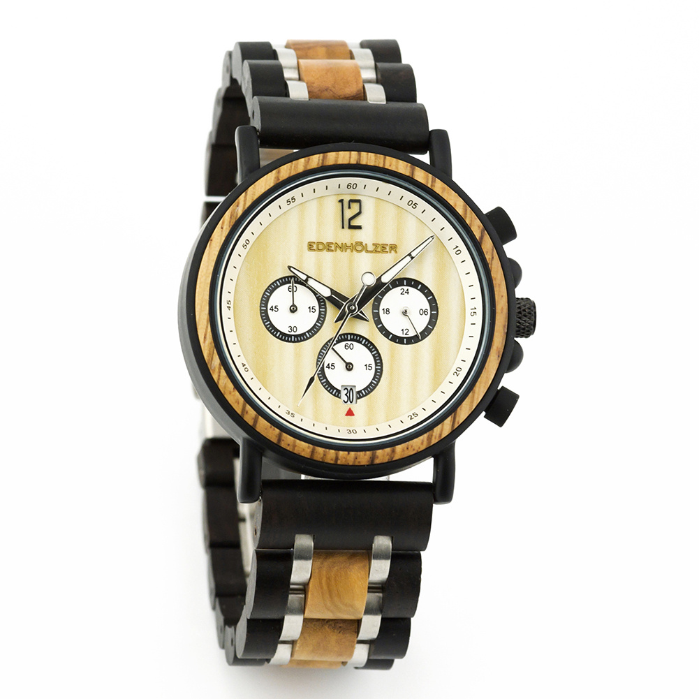 Edenhölzer Holzuhr Herren Armbanduhr Boracay ED091-011 – Bild 2