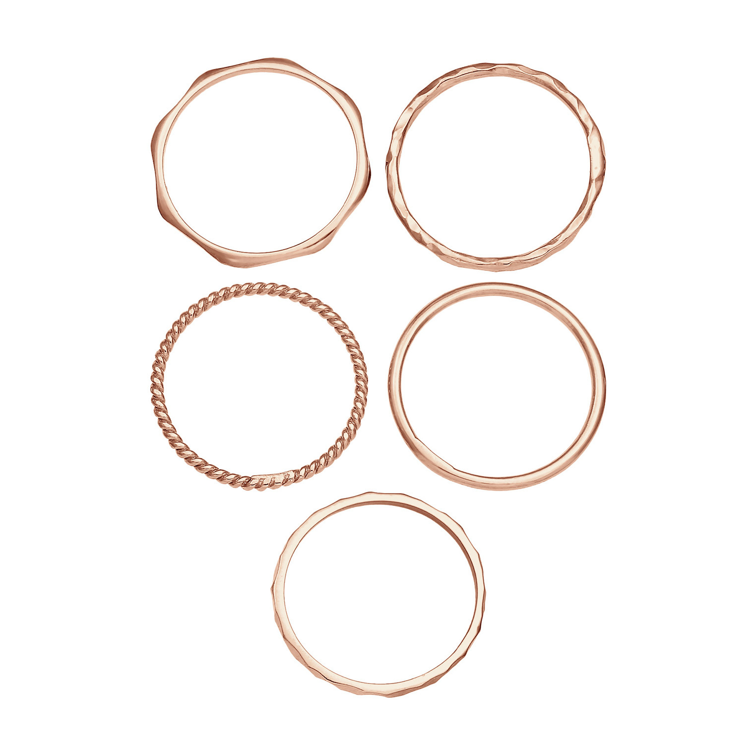 Ring Stapelringe Stacking Bandring 5er Set 925 Silber – Bild 2