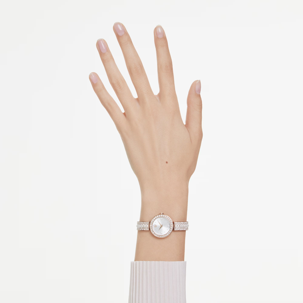 Swarovski Damenuhr Matrix Pearl Bangle Roségold / Weiß 5705406 Swarovski Damenuhr Matrix Pearl Bangle Roségold / Weiß 5705406