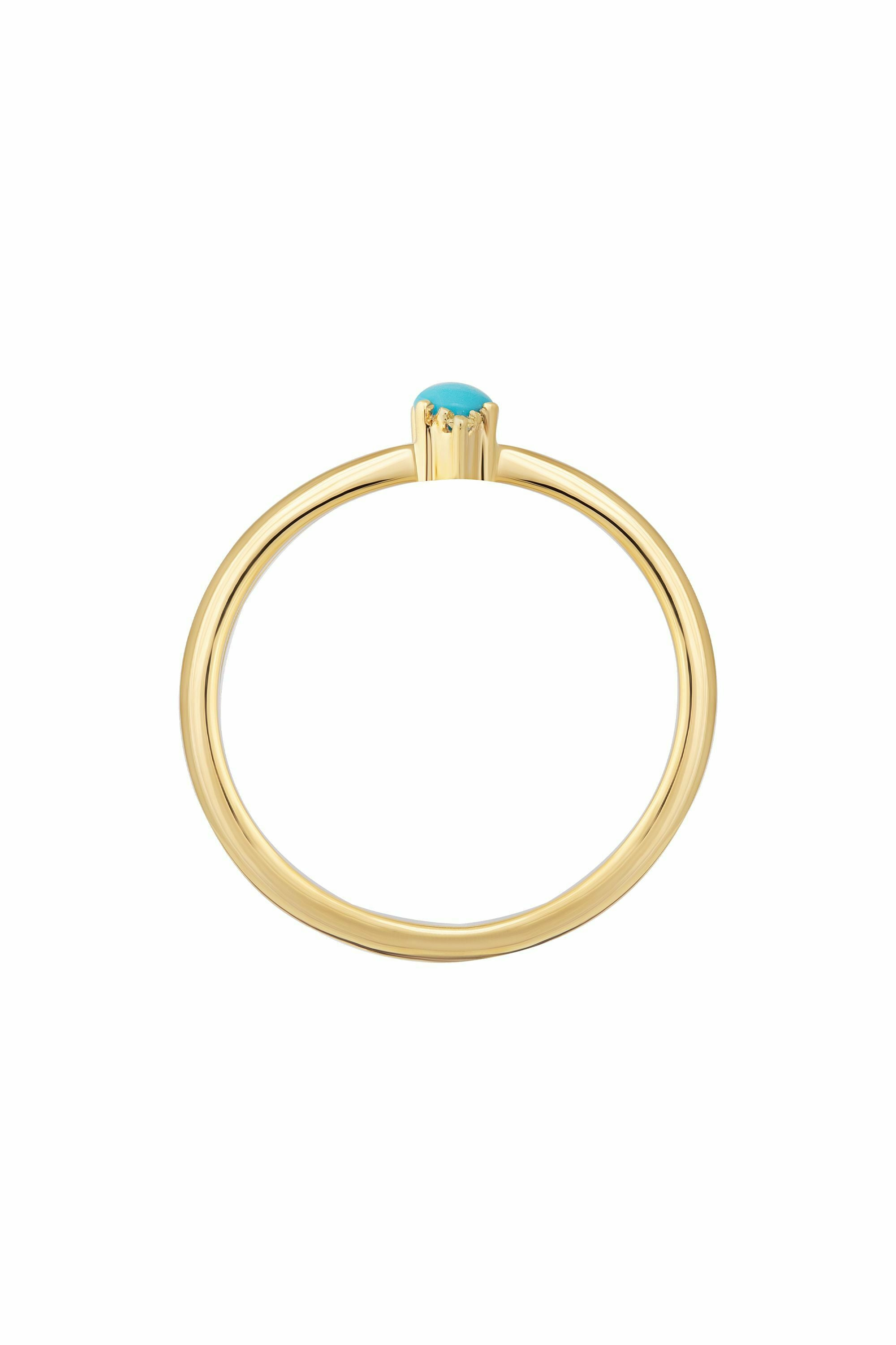 Ring 925 Silber vergoldet Türkis & Weißtopas 41185035616350 – Bild 3