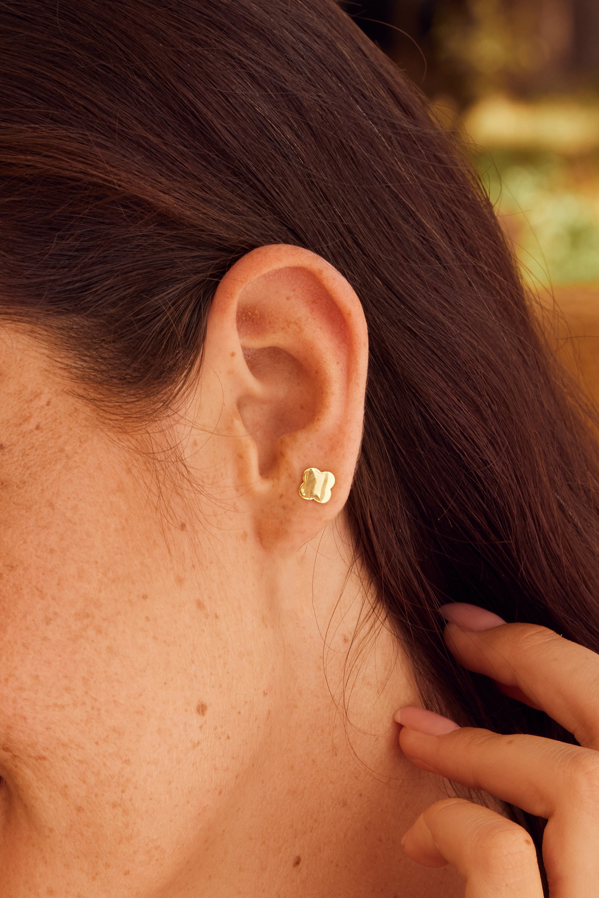 Ohrstecker 925 Sterling Silber gelb vergoldet Clover Kleeblatt 41184965230686 Ohrstecker 925 Sterling Silber gelb vergoldet Clover Kleeblatt 41184965230686