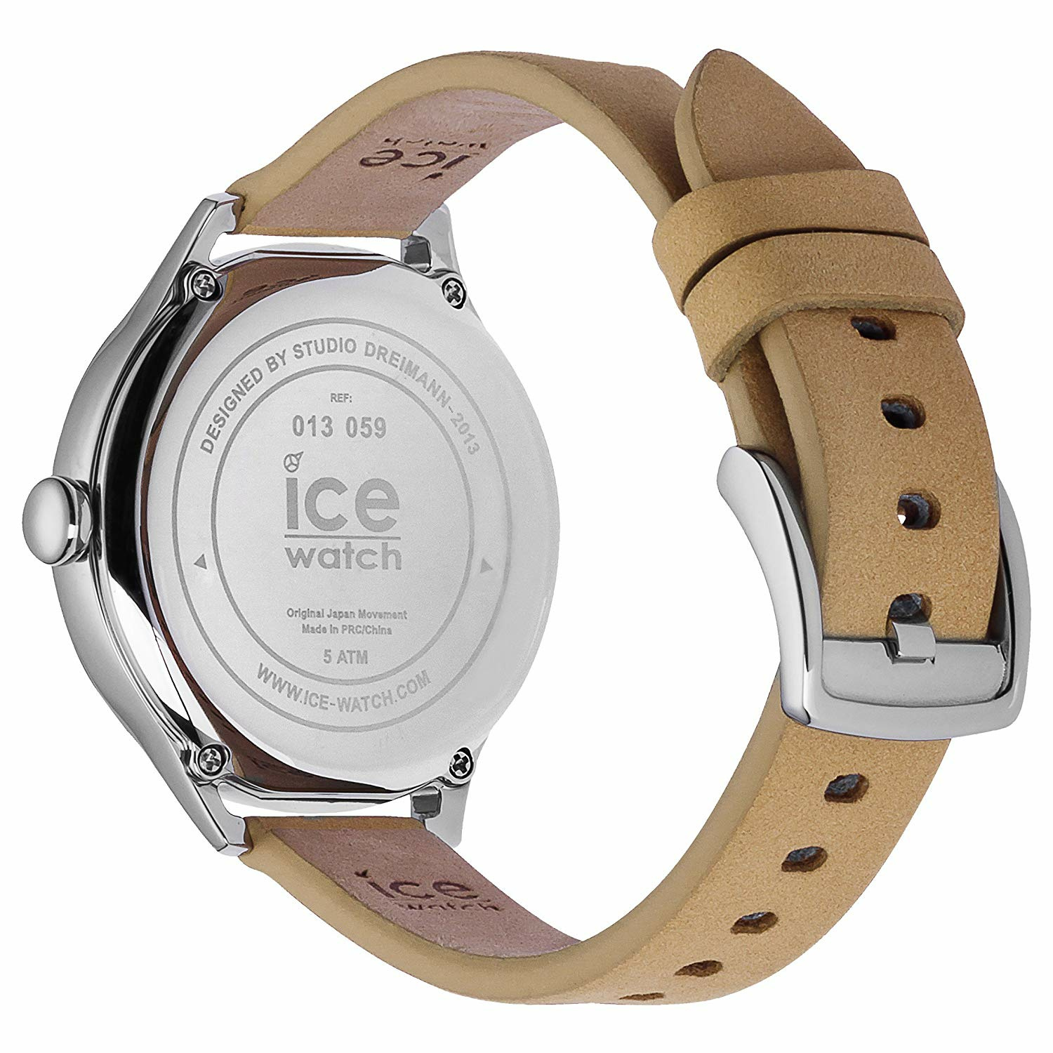 Ice-Watch - Ice Time Beige Blue - Beige Damenuhr mit Lederarmband - 013059 – Bild 3