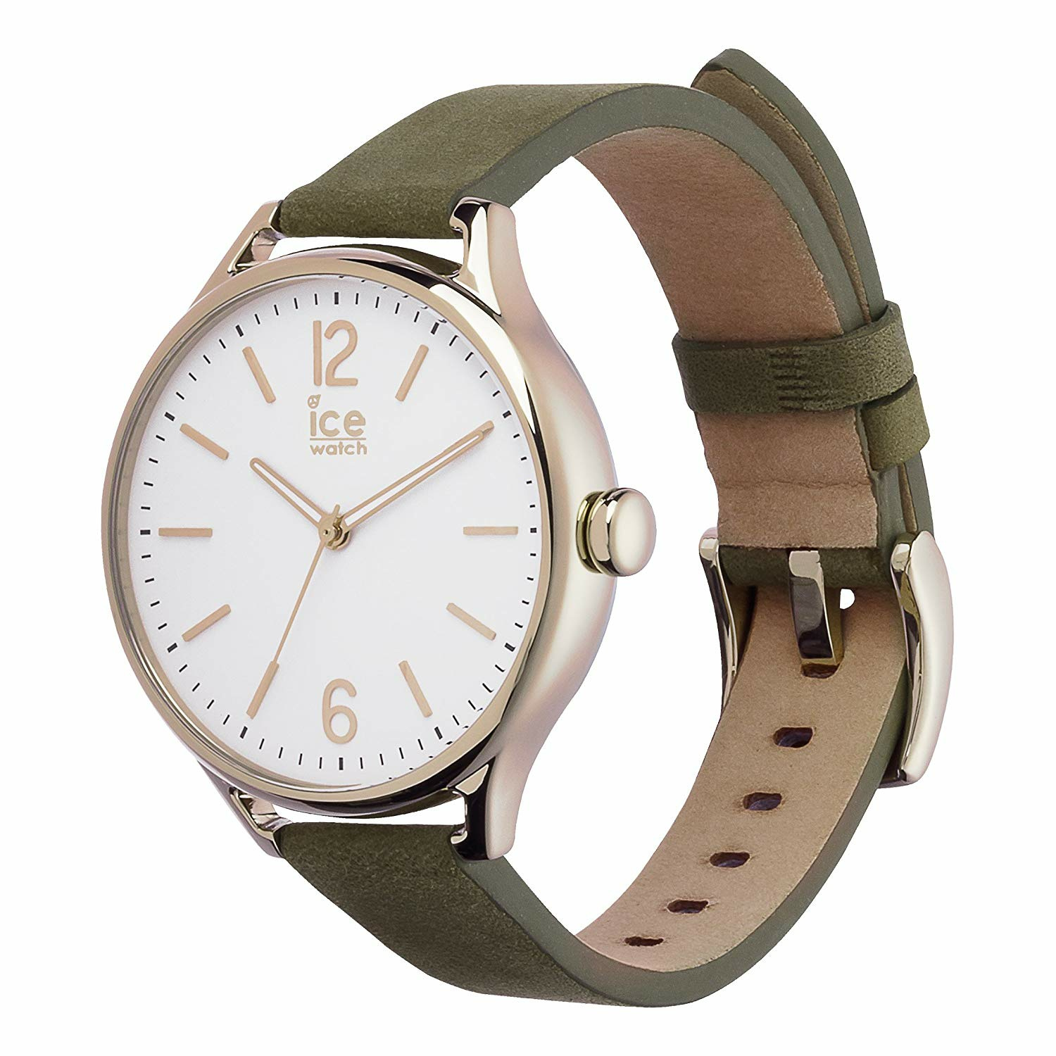 Ice‑Watch Damen Armbanduhr Ice Time Medium Khaki/Goldfarben 013058 – Bild 3