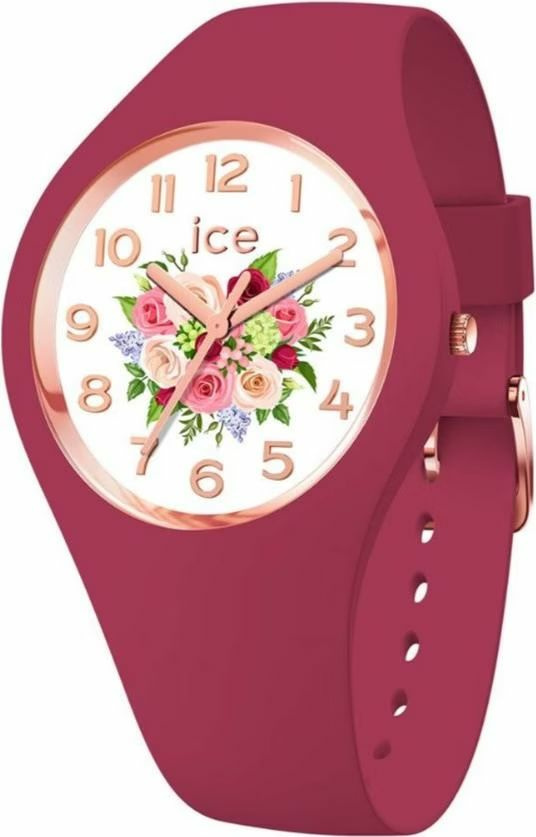 Ice-Watch Armbanduhr Damen ICE Flower Anemone bouquet Small bordeaux weiß 021736 Ice-Watch Armbanduhr Damen ICE Flower Anemone bouquet Small bordeaux weiß 021736