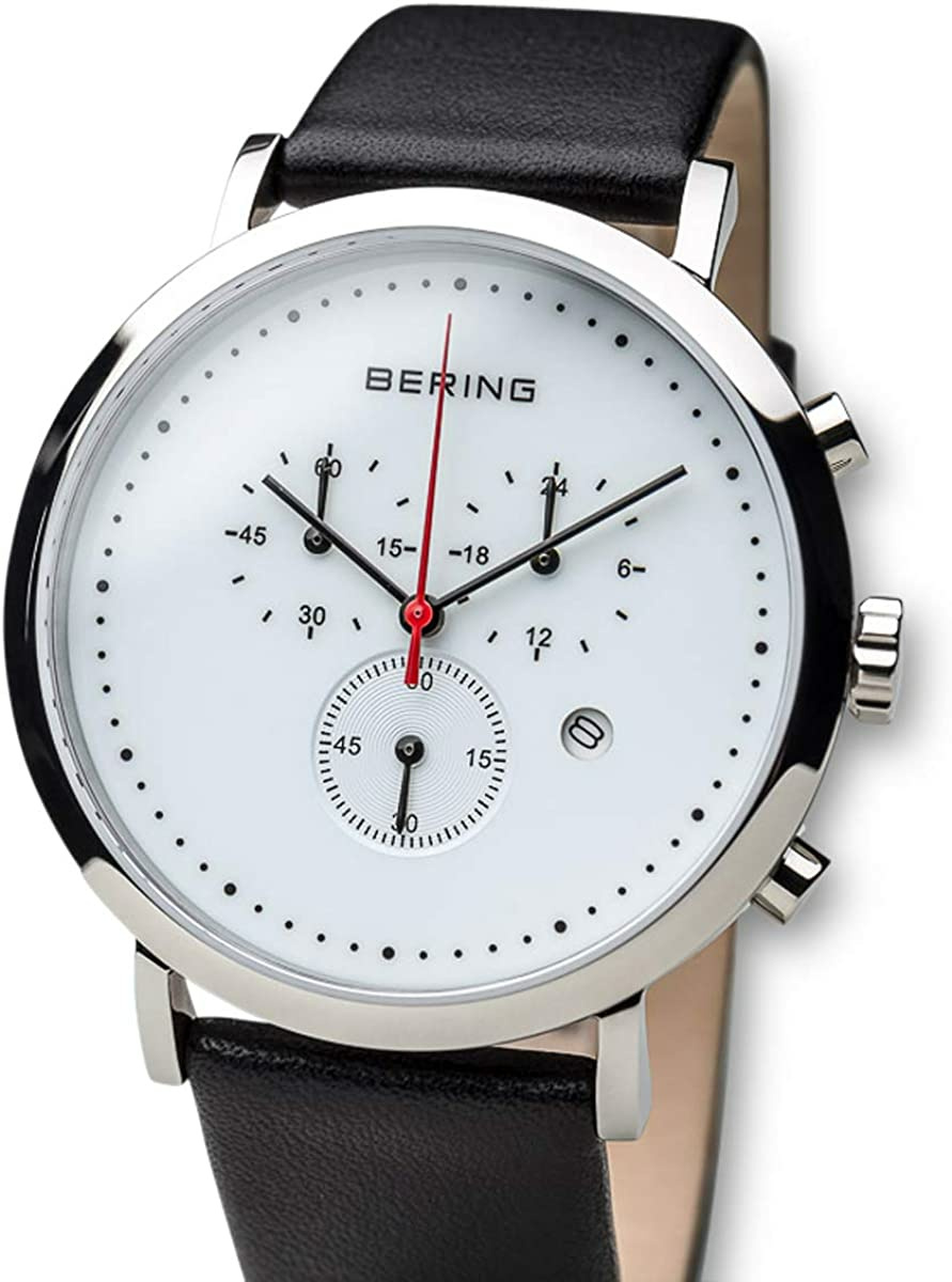 Bering Unisex Analog Quarz Classic Collection Armbanduhr mit Kalbsleder Armband ... Bering Unisex Analog Quarz Classic Collection Armbanduhr mit Kalbsleder Armband ...