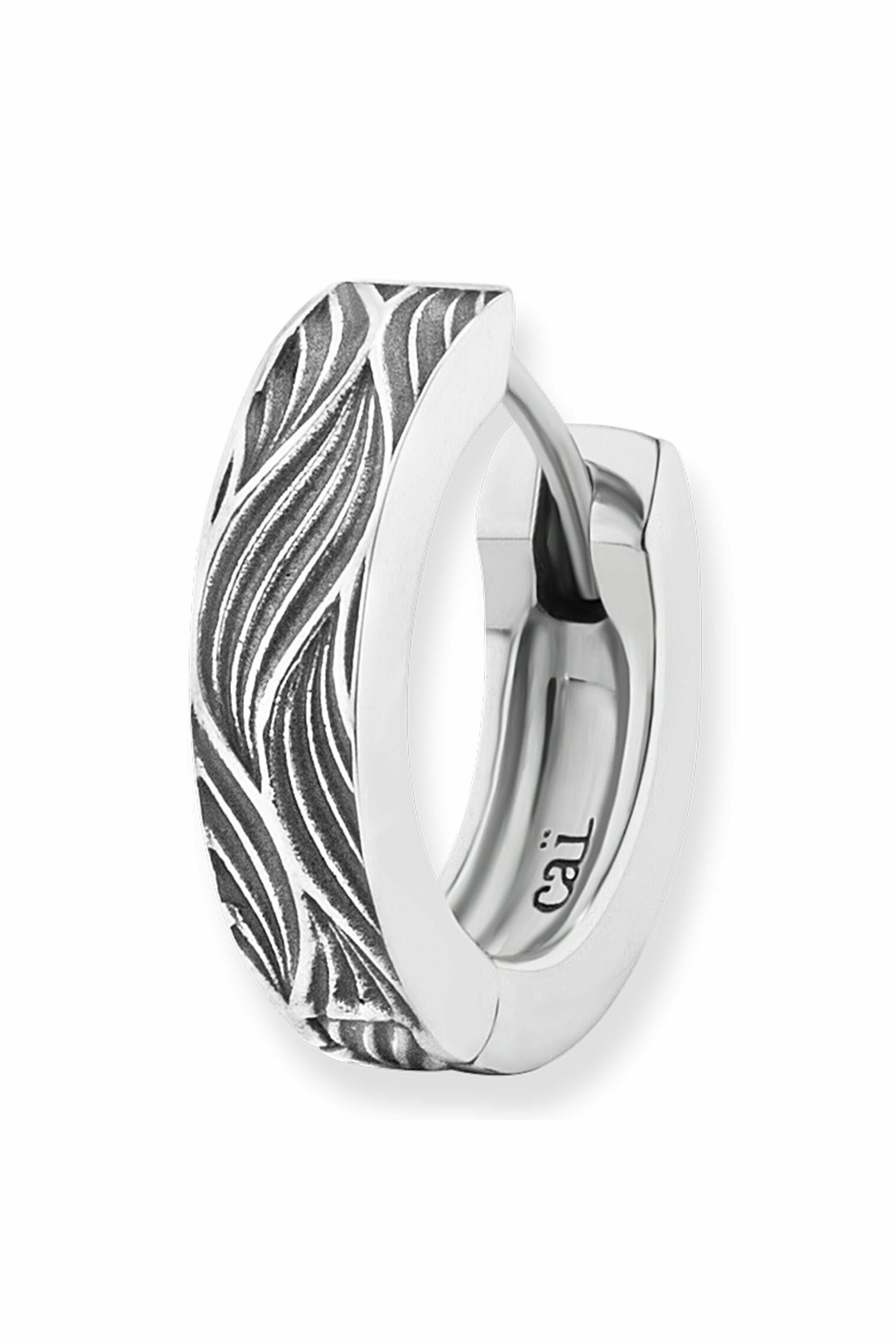 Single-Ohrring 925 Sterling Silber rhodiniert Wellen 41184111689822 – Bild 3