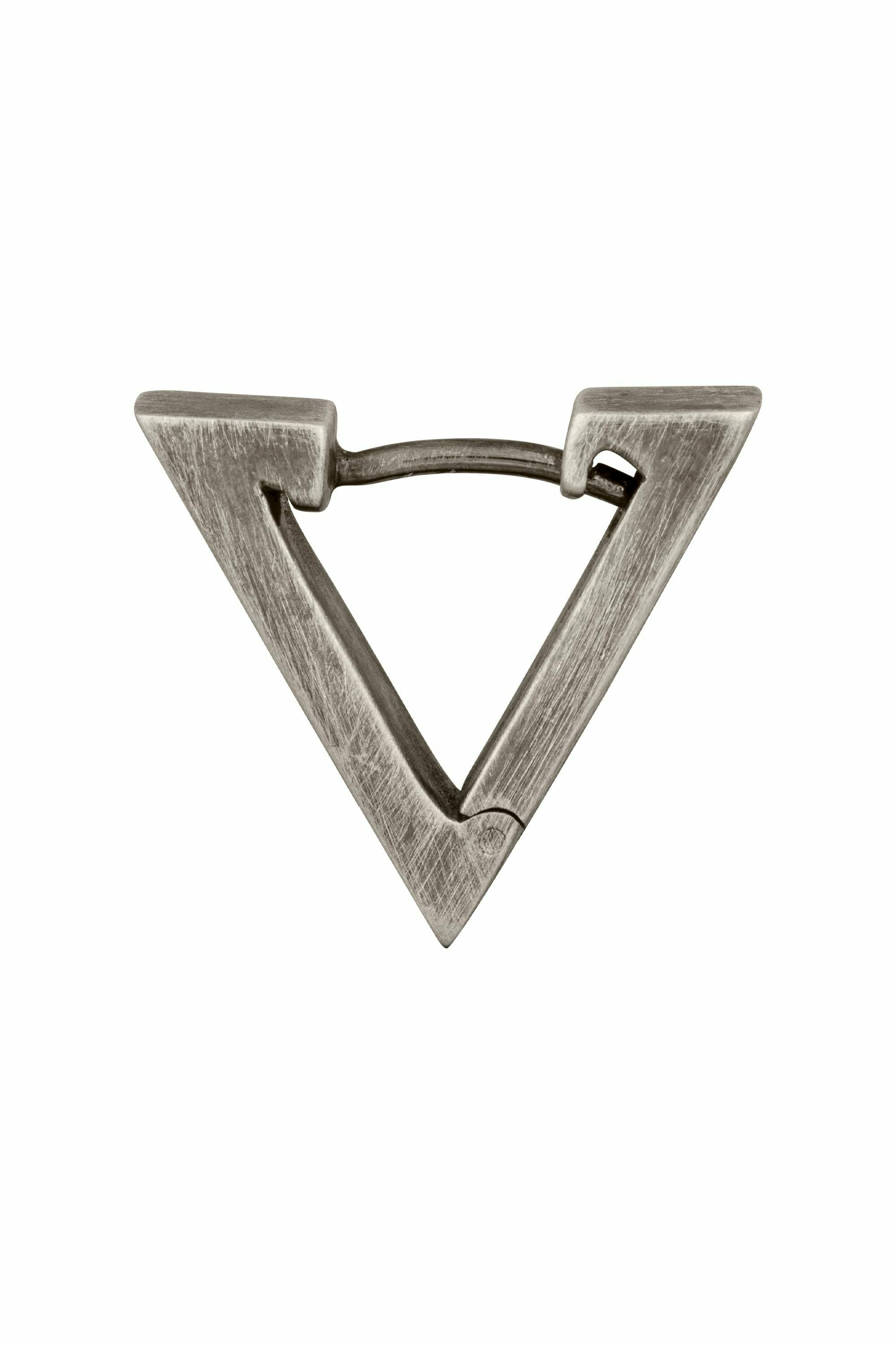 Single-Creole 925/- Sterling Silber matt oxidiert Dreieck 41184517128286 Single-Creole 925/- Sterling Silber matt oxidiert Dreieck 41184517128286