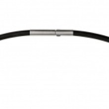 Ernstes Design Damen Collier Kautschukseil 40cm Schwarz KS3C-40 Ernstes Design Damen Collier Kautschukseil 40cm Schwarz KS3C-40