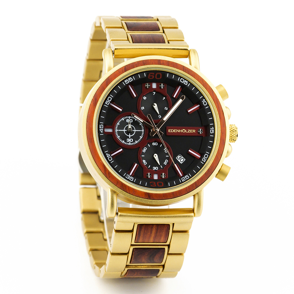 Edenhölzer Holzuhr Herren Armbanduhr Boracay ED091-004 – Bild 3