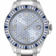 Philipp Plein Damenuhr Lady Empire PW2FA0125 Silber / Blau (Edelstahl) Philipp Plein Damenuhr Lady Empire PW2FA0125 Silber / Blau (Edelstahl)