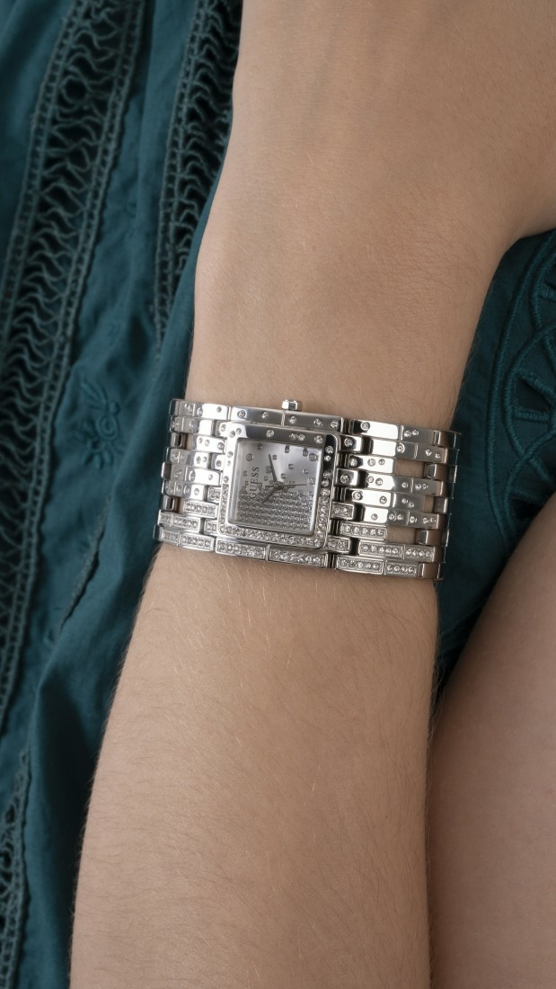 Guess Damen Armbanduhr WATERFALL silber 22 mm GW0441L1 Guess Damen Armbanduhr WATERFALL silber 22 mm GW0441L1