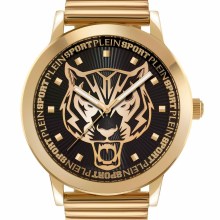 Plein Sport Unisex Uhr Iron Tiger PSKDA0924 Gold/Schwarz Edelstahl 44 mm Plein Sport Unisex Uhr Iron Tiger PSKDA0924 Gold/Schwarz Edelstahl 44 mm