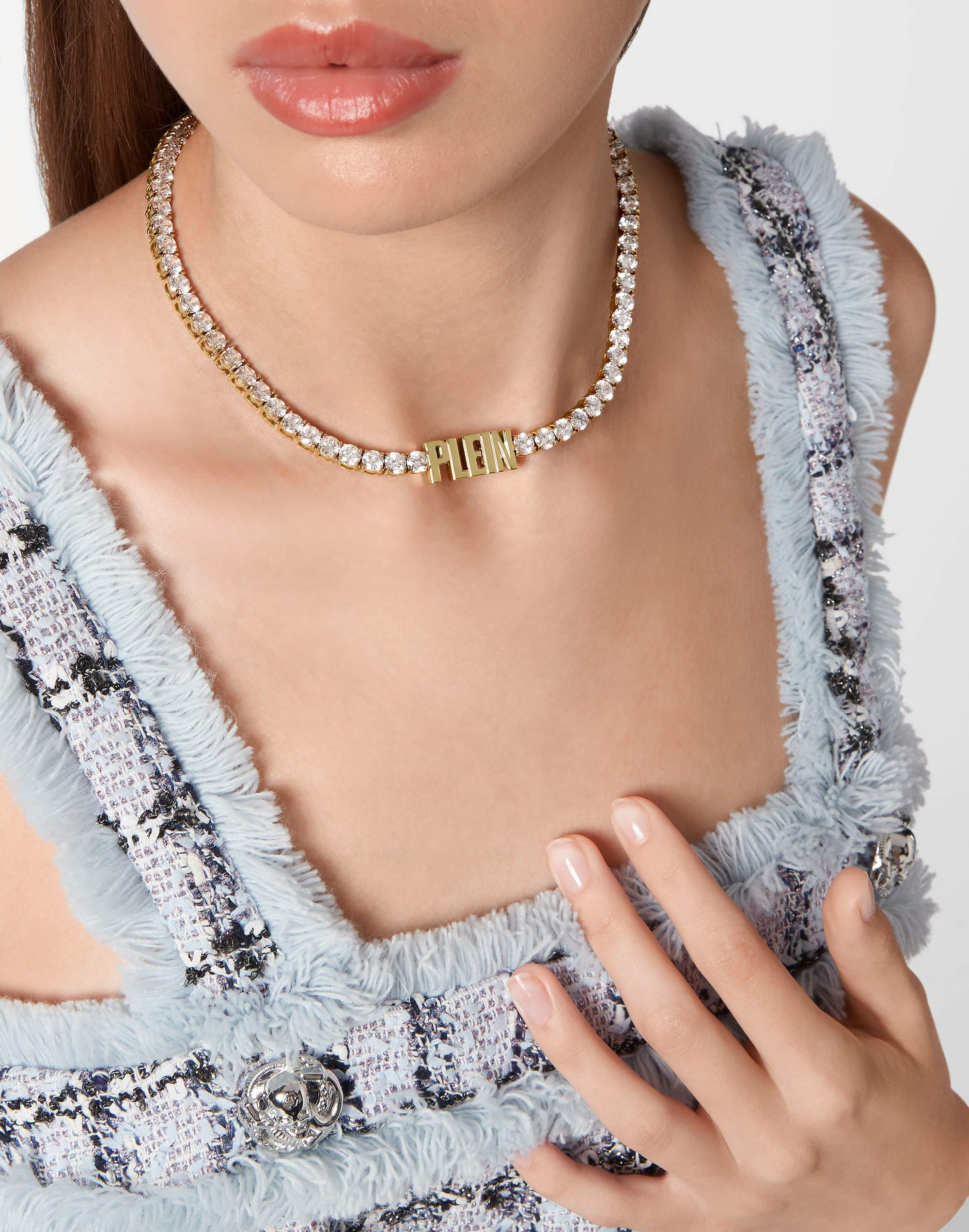 Philipp Plein Damen Halskette Lettering Crystal Philipp Plein Damen Halskette Lettering Crystal